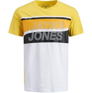 Jack & Jones Junior Tričko 'RESIST'  žlutá / pastelově žlutá / černá / bílá