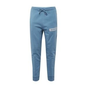 Calvin Klein Performance Sportovní kalhoty  kouřově modrá / bílá