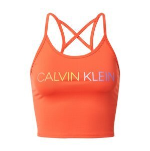 Calvin Klein Performance Sportovní top  oranžová / stříbrná