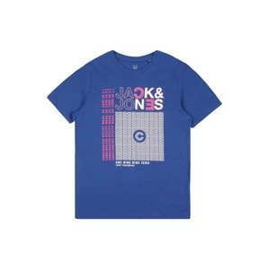 Jack & Jones Junior Tričko  fialkově modrá / pink / bílá