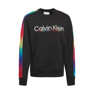 Calvin Klein Mikina 'PRIDE'  černá / bílá / limone / svítivě modrá / svítivě červená