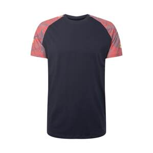 JACK & JONES T-Shirt  tmavě modrá / chladná modrá / lososová / světle žlutá