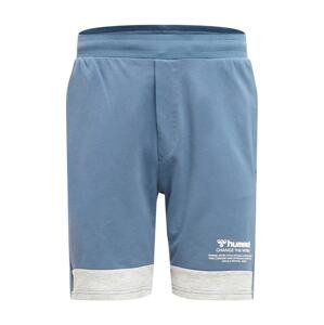 Hummel Sportovní kalhoty  modrá / světle šedá