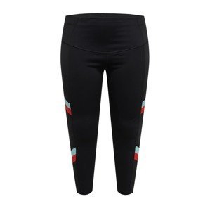 NIKE Sportovní kalhoty  černá / červená / světlemodrá