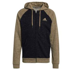 ADIDAS PERFORMANCE Sportovní mikina s kapucí  černá / khaki