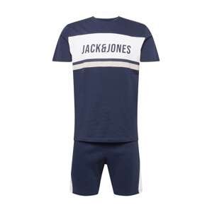 JACK & JONES Joggingová souprava  tmavě modrá / bílá