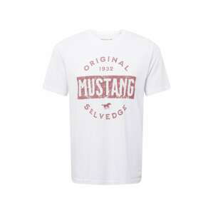 MUSTANG Tričko  pastelově červená / offwhite