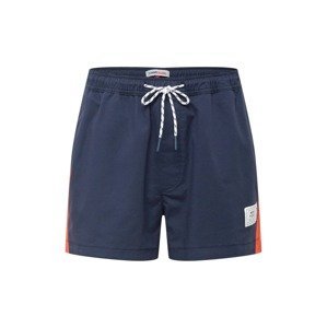 Tommy Jeans Shorts  námořnická modř / tmavě oranžová / bílá