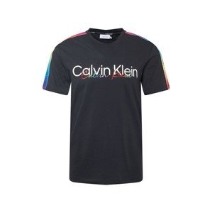 Calvin Klein Tričko 'PRIDE'  černá / bílá / pink / tyrkysová / oranžová