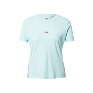 Tommy Jeans Tričko  aqua modrá / bílá / červená / námořnická modř