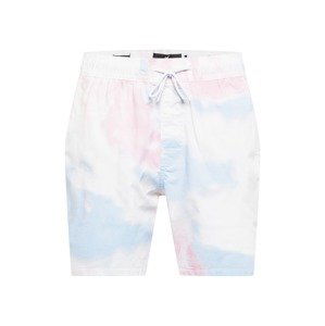HOLLISTER Kalhoty  azurová / pastelově růžová / bílá