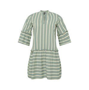 Vero Moda Curve Košilové šaty 'Afua'  trávově zelená / bílá