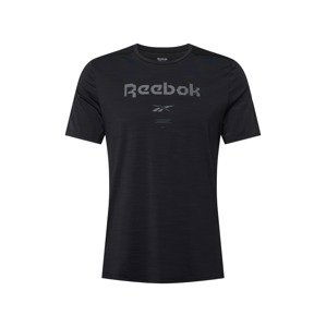 Reebok Sport Funkční tričko  šedá / černá