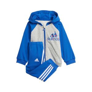 ADIDAS PERFORMANCE Tepláková souprava  šedý melír / modrá / bílá