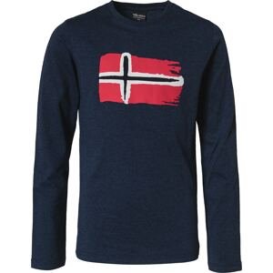 TROLLKIDS Funkční tričko 'OSLO'  noční modrá / červená / bílá
