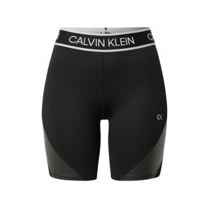 Calvin Klein Performance Sportovní kalhoty  černá / bílá