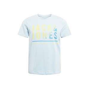 JACK & JONES Tričko  azurová / královská modrá / žlutá