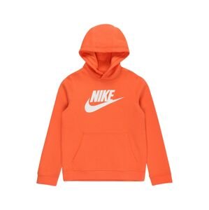 Nike Sportswear Mikina  tmavě oranžová / bílá