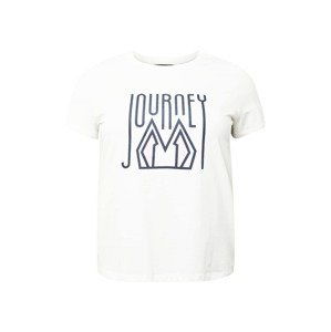 Vero Moda Curve T-Shirt 'AMYFRANCIS'  bílá / pastelově růžová / tmavě modrá