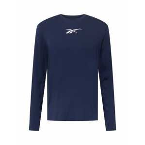 Reebok Sport Funkční tričko  marine modrá / bílá