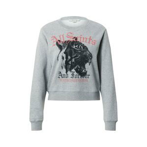 AllSaints Sweatshirt 'Tessa'  šedý melír / černá / červená