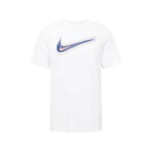 Nike Sportswear Tričko  bílá / tmavě modrá / meruňková