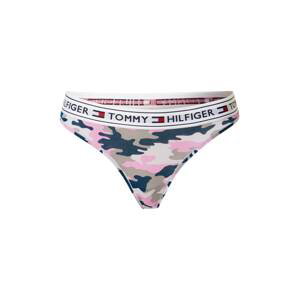 Tommy Hilfiger Underwear Tanga  chladná modrá / světle hnědá / světle růžová / ohnivá červená / bílá