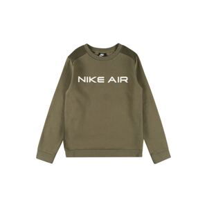 Nike Sportswear Mikina  olivová / khaki / bílá