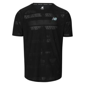 new balance Funkční tričko 'Speed'  černá / nebeská modř