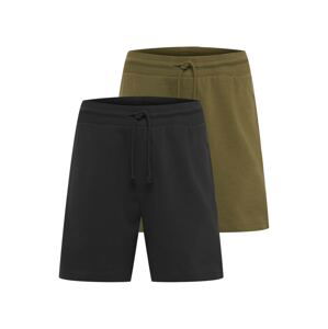 JACK & JONES Shorts  olivová / černá