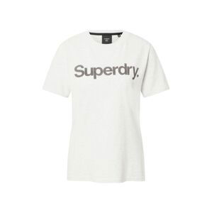 Superdry Tričko  šedá / bílá