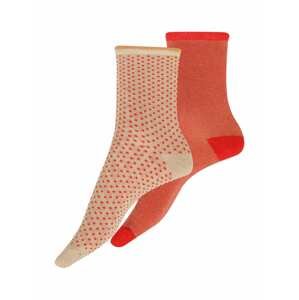 BeckSöndergaard Ponožky  červená / oranžově červená / béžová