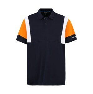Jack & Jones Plus Tričko 'BOSTON'  námořnická modř / oranžová / bílá