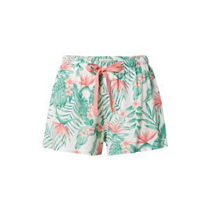 PJ Salvage Pyžamové kalhoty  korálová / zelená / bílá