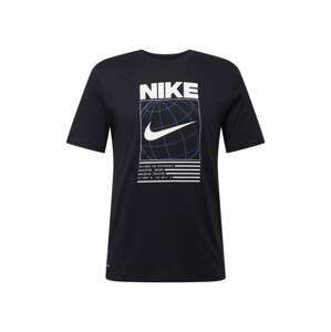 NIKE Funkční tričko  černá / bílá / modrá