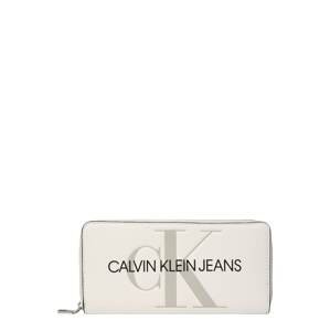 Calvin Klein Jeans Peněženka  bílá / šedá / černá