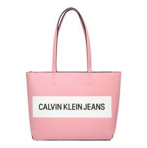 Calvin Klein Jeans Nákupní taška  bílá / černá / starorůžová