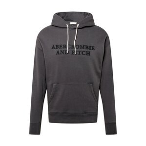 Abercrombie & Fitch Mikina  tmavě šedá / černá