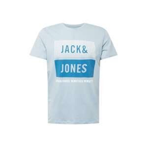 JACK & JONES Tričko  modrá / světlemodrá / bílá