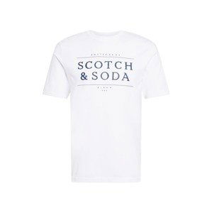 SCOTCH & SODA Tričko  offwhite / námořnická modř