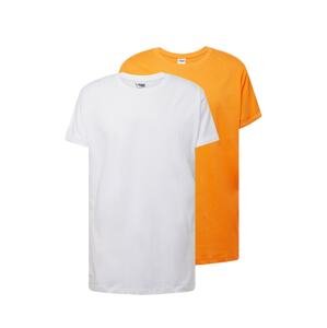 Urban Classics Tričko  bílá / oranžová