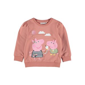 NAME IT Mikina 'Peppa Pig'  růže / bílá / pastelově zelená / tmavě modrá