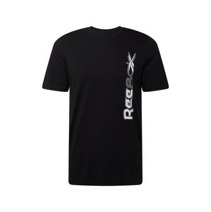 Reebok Sport Funkční tričko  černá / stříbrná / bílá