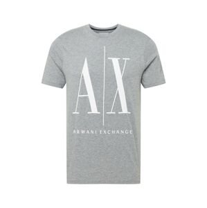 ARMANI EXCHANGE Tričko '8NZTPA'  šedý melír / bílá