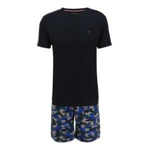 Tommy Hilfiger Underwear Pyžamo krátké  královská modrá / tmavě modrá / petrolejová / černá / barva vaječné skořápky