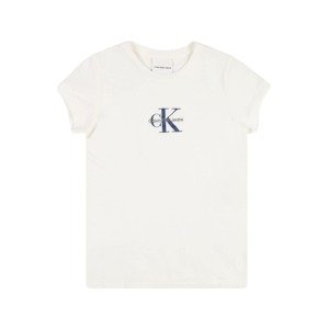 Calvin Klein Jeans Tričko 'SLIM FIT TEE'  krémová