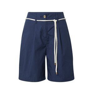 ESPRIT Kalhoty se sklady v pase  námořnická modř