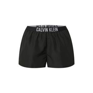 Calvin Klein Swimwear Plavecké šortky  černá / bílá