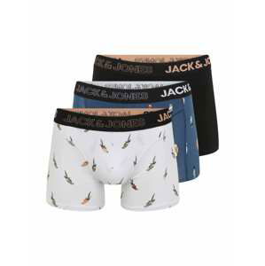 JACK & JONES Boxerky 'POUL'  černá / bílá / marine modrá / světle hnědá / žlutá