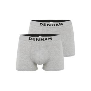 DENHAM Boxershorts  černá / šedý melír